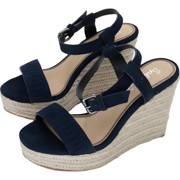 Women's Splendid Shayla Wedge Navy Suede US 8 M - Picture 2 of 6